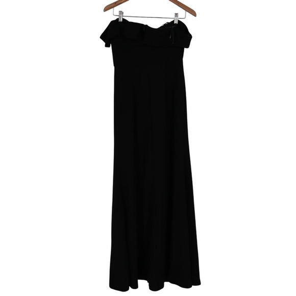 Lulus Song of Love Maxi Dress Womens Large Black Off-The-Shoulder Front Slit - Picture 7 of 8